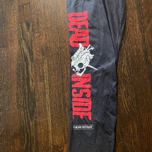 Any Means Necessary Dead Inside Leggings - Gray, Medium